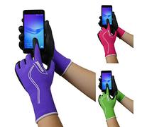 Rostaing Gant de jardinage Maxfeel Touch Taille 7 précis, compatible smartphone, vert/violet/rose