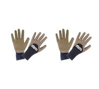 Rostaing ONE4ALL-IT07 Gants Fins de Jardinage Confort Imperméables Taille Plantation Désherbage - Taille 07, Beige/Noir (Lot de 2)