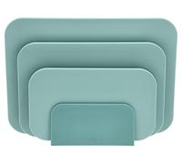 Rosti Choptima Set de planches à découper avec support, Planche de cuisine, Planche à pain & Planche de service, Set de 3, Hygiénique, Lavable en machine, en plastique, Nordic Green