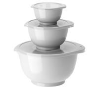 Rosti Margrethe Set de 3 Bols Mélangeurs en Plastique - 3 Couvercles Inclus - Saladiers Hermétiques - Saladiers Hermétiques - 0,25 litre, 0,75 litre et 3 litres, Blanc