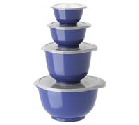 Rosti Margrethe Set de 4 Bols Mélangeurs en Plastique - 4 Couvercles Inclus - Saladiers Hermétiques - Saladiers Hermétiques - 0,25 litre, 0,5 litre, 1,5 litre et 3 litres, Bleu Electrique