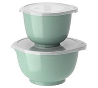 Rosti Margrethe Set de bols, Set de 4 bols avec 2 bols et 2 couvercles, en plastique recyclable, 1,5 litres et 3 litres, Nordic Green (Vert)
