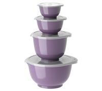 Rosti Margrethe Set de bols, Set de 8 bols à mélanger, avec 4 bols à mélanger et 4 couvercles, en plastique recyclable, 0,25 litre, 0,5 litre, 1,5 litre et 3 litres, Lavender