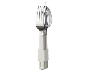 Rosti Mepal Couverts en mélamine et inox 3 Pièces Blanc