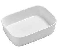 Rosti Modula - Plat Four Rectangulaire en Porcelaine - Grand plat de cuisson pour Gratin, Lasagne, Tiramisu - Compatible Lave Vaisselle - 25 x 18 x 6,5 cm - Blanc