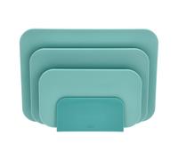 Rosti Choptima Set de planches à découper avec support, Planche de cuisine, Planche à pain & Planche de service, Set de 3, Hygiénique, Lavable en machine, en plastique, Nordic Green