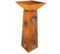 Rostikal Colonne de Plantation avec Fleurs de Pissenlit Colonne de Fleurs Colonne Déco Gartensäule avec Pfiff Bol 50 X 50cm 15cm Profond