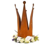 Rostikal Déco Couronne en Métal dans Look Rouillé Décoration de Jardin De Rouille Noble en Plusieurs Tailles - Marron, d: 10 cm/h: 22 cm, Rouille Noble, d: 10 cm/h: 22 cm