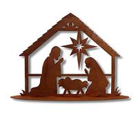 Rostikal Rouille Noble Nativité Bethléem, Weihnachtkrippe en Patine - Marron, 1