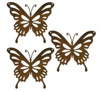 Rostikal Suspension Décorative Fenêtre Papillon Rust Déco pour Jardin Rouille Noble Décoration de Jardin pour Accrocher - Marron, 14 x 12 cm