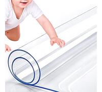 RostiKong Grande nappe transparente en vinyle PVC pour activité, conférence, dîner, banquet, table de bureau, 91,4 x 304,8 cm