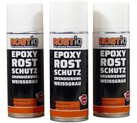 Rostio Apprêt époxy 1 K - Spray d'apprêt EP contre la rouille - Protection contre la corrosion - Apprêt anti-rouille - Séchage rapide (3 pièces)