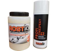 Rostio Gel antirouille 1 litre | Spray de zinc 400 ml | Revêtement en lamelles de zinc | Spray à lamelles de zinc