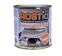 Rostio Joint de réservoir R2105 - 250 ml - Résine spéciale pour revêtement intérieur des réservoirs métalliques - Couche protectrice transparente ambrée - Protection contre la corrosion - Réservoir