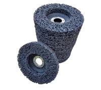 Rostio Lot de 10 disques de nettoyage CSD 125 mm, noirs, pour meuleuse d'angle