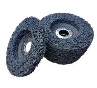 ROSTIO Lot de 5 disques de nettoyage pour meuleuse d'angle - 115 mm - Noir - En fibre de nylon avec carbure de silicium - Élimine la rouille, la peinture et l'amadou - Moyennement dur et indéformable