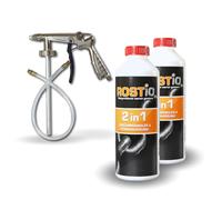 ROSTIO Pistolet pour corps creux UBS plus 2 litres ROSTIO 2 en 1 Convertisseur de rouille / conservation de la cire des cavités