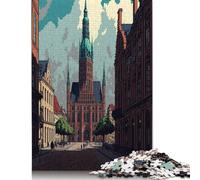 Rostock Pixel Art Puzzle Imposible,desafío for Adults Entretenimiento Creativo 1000 Piezas Obra De Arte De Juego De Para Adultos Y Niños A Partir De 12 Años 1000pcs (75x50cm)