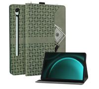 Rostsant Coque Compatible pour Samsung Galaxy Tab S10 FE 10,9 Pouces 2025/S9 FE 10,9Pouces/S9 11 Pouces 2023 Cuir Smart Cover Étui de Protection Coquille Étui à Tablette pour Galaxy Tab S9 FE Verte