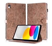 Rostsant Coque iPad 10e génération 10.9" 2022 A2757 Housse en Cuir PU Portefeuille Stand Support Etui Coque Protection Tablette für iPad 10e génération 10.9 Pouces 2022 A575- Marron