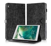 Rostsant Coque iPad 6./5. Generation, iPad Air 2/Air 1, iPad Pro 9.7" Housse en Cuir PU Portefeuille Magnétique avec Porte-Stylo Etui pour iPad Air 2, iPad Air 1, iPad 2018/2017, iPad Pro 9.7" Noir