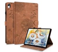Rostsant Coque pour iPad 10ème Génération 10,9 Pouces en 2022 Modèle A2696/A2757/A2777 Pissenlit Housse en Tablette Cuir PU Protection pour ipad 10eme Generation Brun