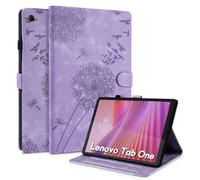 Rostsant Coque pour Lenovo Tab One 8.7 Pouces 2025 Pissenlit Housse en Tablette Cuir PU Protection pour Lenovo Tab One 8.7 Pouces Tablet Violet