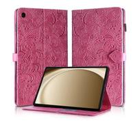 Rostsant Coque Samsung Galaxy Tab A9+ 11 Pouces en Cuir PU Portefeuille Stand Support Etui Coque Protection Tablette für Samsung Galaxy Tab A9+ 11 Pouces SM-X210/SM-X215/SM-X216 Rose Rouge