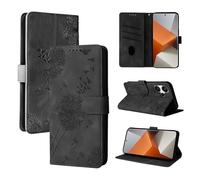 Rostsant Coque Xiaomi Redmi Note 13 Pro+ Pissenlit Housse en Cuir PU Redmi Note 13 Pro+ Étui à Fermeture Magnétique Portefeuille Étui à Rabat pour Xiaomi Redmi Note 13 ProPlus 6.67 inches Noir