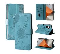 Rostsant Coque Xiaomi Redmi Note 13 Pro+ Pissenlit Housse en Cuir PU Redmi Note 13 Pro+ Étui à Fermeture Magnétique Portefeuille Étui à Rabat pour Xiaomi Redmi Note 13 ProPlus 6.67 inches Bleu