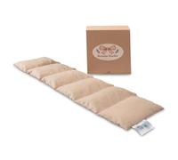 Rosula Studio Cherry Stone Heat Pack - Coussin chauffant naturel réutilisable pour cou, épaules, dos | Alternative à la bouillotte | Housse en mélange de coton hydrofuge | 60 x 15 cm (beige)