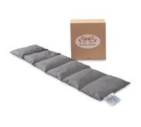 Rosula Studio Cherry Stone Heat Pack - Coussin chauffant naturel réutilisable pour cou, épaules, dos | Alternative à la bouillotte | Housse en mélange de coton hydrofuge | 60 x 15 cm (gris)