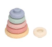 Rosvola Anneau Empilable Jouet à Presser Amusant pour L'éducation Précoce pour Les Enfants de Plus de 6 Mois - 6 Pièces Anneaux Empilables Jouet pour Les Enfants Apprenant Les Couleurs et Les Formes