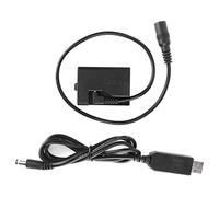 Rosvola Batterie Factice de Décodage Complet USB vers ACKE10, Alimentation Externe Professionnelle, pour Appareil Photo Rebel T3 T5 T7 T100 KissX50 KissX70 1100D 1200D 1300D 2000D 4000