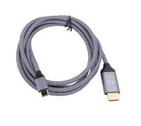 Rosvola Câble 4K 60Hz TYPE C vers HD Cordon élégant USB C vers HD pour écrans Haute Définition Connecteur plaqué or 1,8 M