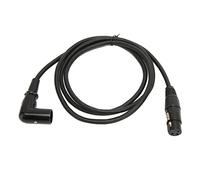 Rosvola Câble XLR Mâle à Femelle à 3 Broches, Conception Durable à Angle Droit pour éclairage de Scène et équipement, 4,9 Pieds