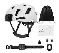 Rosvola Casque Intelligent avec Caméra 1080P, pour Cyclisme Urbain (White)