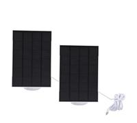 Rosvola Chargeur de Panneau Solaire 8 W, Panneau Solaire Portable IP65 avec Support Réglable à 360° et Câble de 9,8 Pieds, Chargeur de Caméra de sécurité avec Ports Micro USB et Type C, Idéal pour les