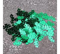 Rosvola Confettis en Forme de Signe de Dollar, 60g, Merveilleux Décor de Table éparpillé pour les Fêtes, PVC Vert (signe dollar vert)