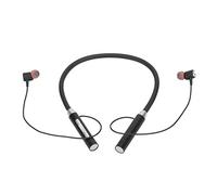 Rosvola Écouteurs de Cou IPX5 étanches, Basses Améliorées, écouteurs Magnétiques pour Exercices Sportifs, ABS Silicone Noir (Black)