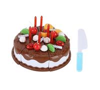 Rosvola Ensemble de Gâteaux d'anniversaire pour Enfants, Ensemble de Jouets de Gâteau au Chocolat à Faire Soi-même avec des Autocollants Amusants pour Gâteaux aux Fruits, Jeu de Simulation Engageant