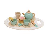 Rosvola Ensemble de thé en Bois pour Enfants, Développement des Compétences de Jeu Imaginatif, Ensemble de 14 Pièces pour Les Tout-Petits et Les Petites Filles