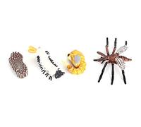 Rosvola Figurines en Vinyle du Cycle de Croissance des Animaux pour Enfants, Jouet Modèle éducatif du Cycle de Vie des Insectes pour Les étapes des Moustiques et des Fourmis, Lot de 4 (M4184