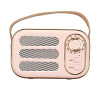 Rosvola Haut-Parleur Bluetooth Rétro sans Fil avec Son à 360 Degrés et Longue Durée de Vie de la Batterie pour Une Utilisation Extérieure et Intérieure (Pink)