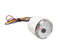 Rosvola Jauge de Température de L'eau 52 Mm, Pointeur Très Précis avec Rétroéclairage coloré pour Camping-cars, Yachts, Bateaux de Pêche, ABS en Acier Inoxydable (cadran blanc lunette argentée)
