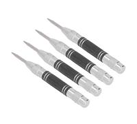 Rosvola Jeu de Pointeaux, 5 Pouces, Outils en Acier Rapide (noir blanc) | Durable, antirouille, antidérapant, idéal pour l\'acier et le PVC.