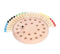Rosvola Jeu D'échecs en Bois à Mémoire de Forme pour L'éducation Précoce et L'interaction Amusante, adapté aux Garçons et aux Filles, en Bois D'hévéa et en Plastique, 24 Pièces