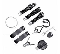 Rosvola Kit de Coupe-tarière de Vidange, Coupe-graisse à 6 Lames et Dissolvant de Bouchons en 8 Pièces pour Cheveux de Racines d'égout, Compatible avec les Câbles de 5/16 à 3/4 Pouces pour un Usage
