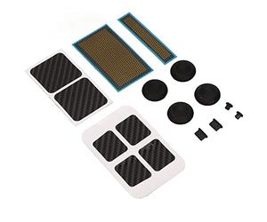 Rosvola Kit de Protection du Pont Steam, Autocollants élégants, Bouchons Anti-Poussière, Capuchons de Joystick pour Console de Jeu, Ensemble de Défense contre la Poussière, 12 Pièces