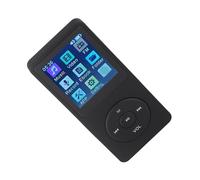 Rosvola Lecteur MP4 Portable Prenant en Charge Une Mémoire de 64 Go, Conception Compacte avec Un Son sans Perte pour L'étude et Le Divertissement (Black)